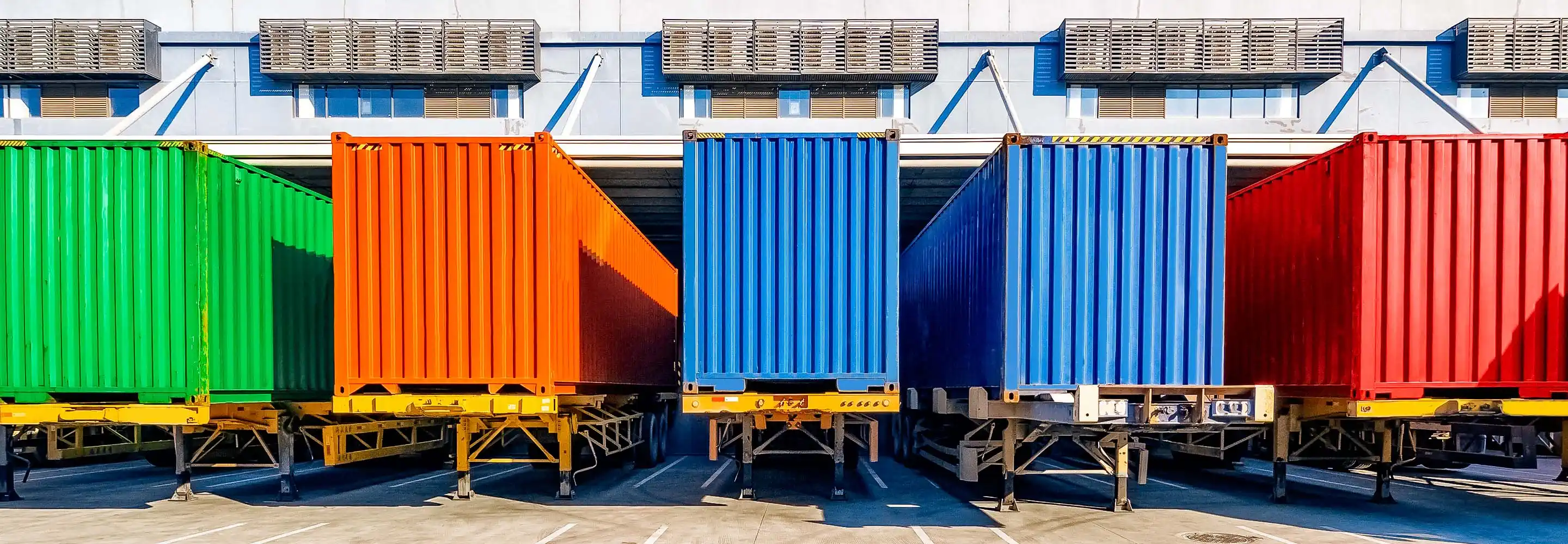 Colorful containers