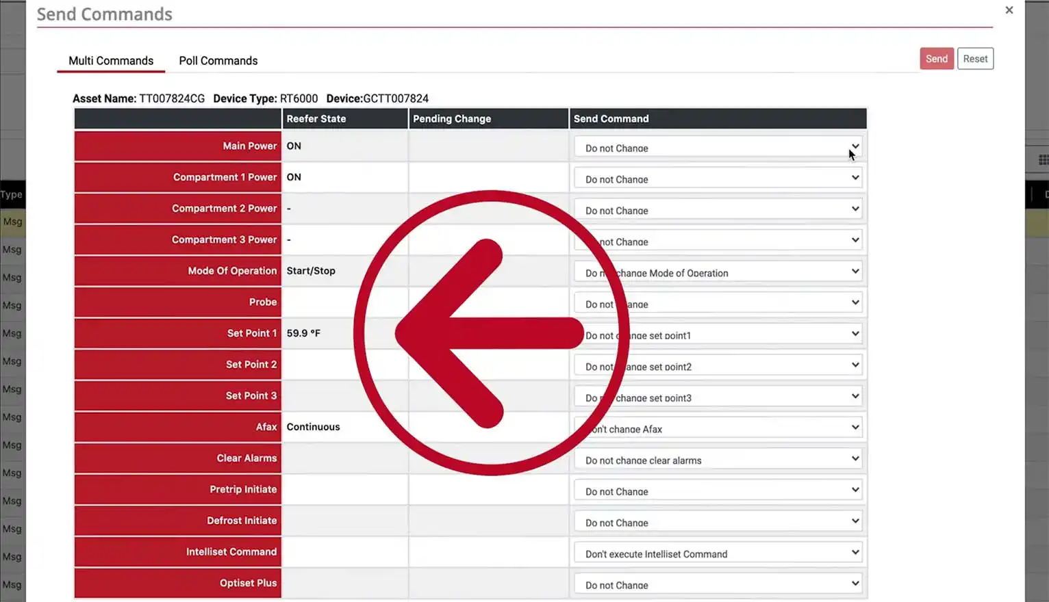 Remote Reefer Commands