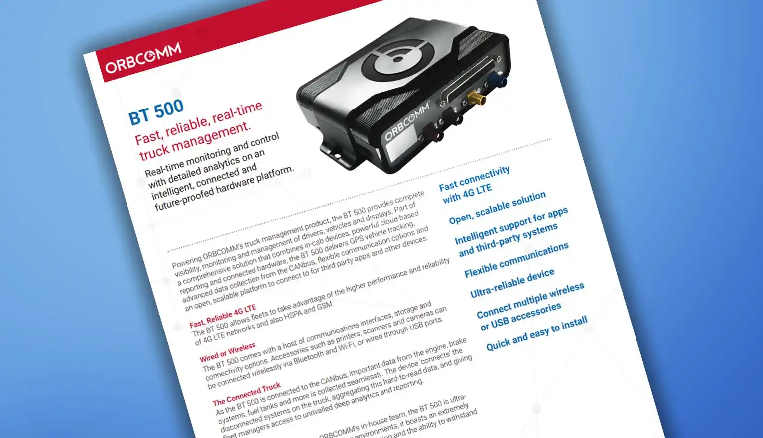 BT 500 datasheet