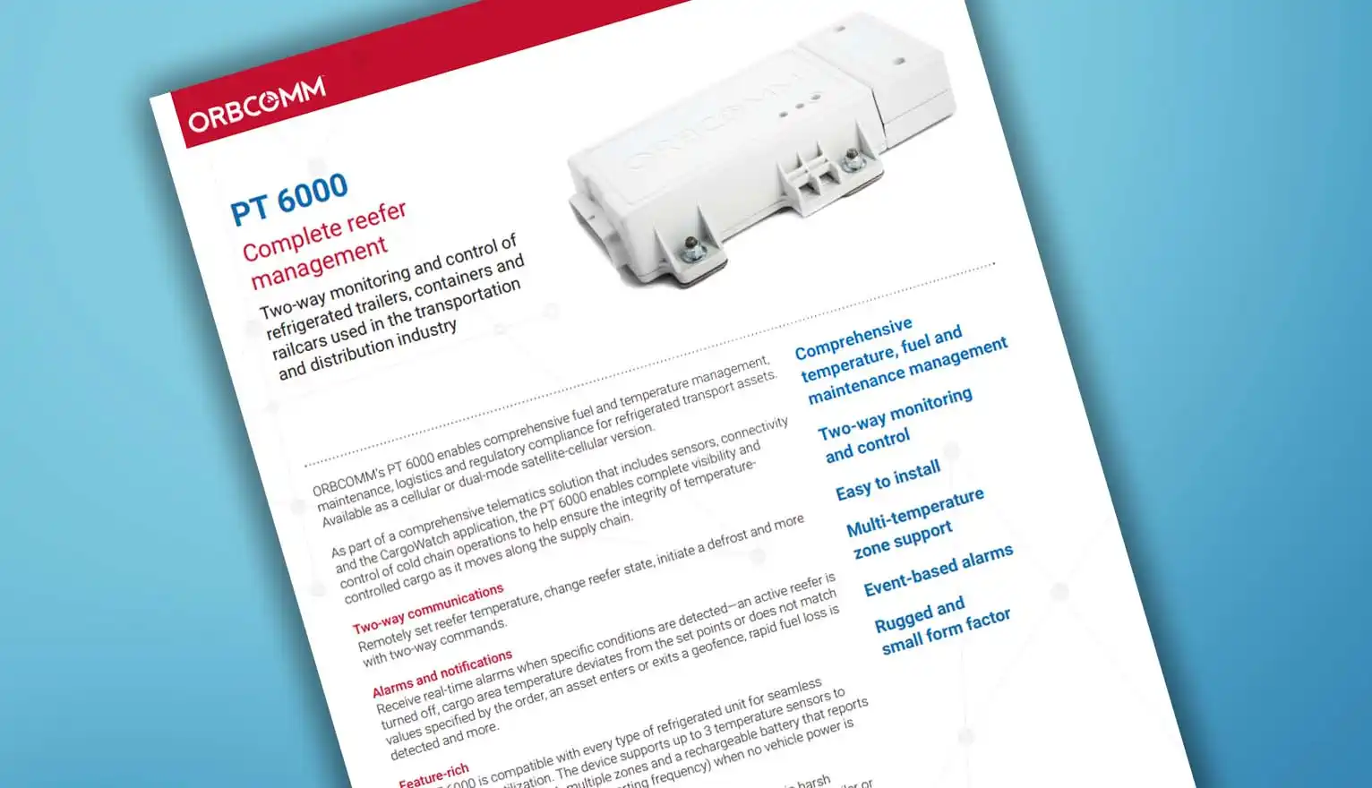 PT 6000 Datasheet